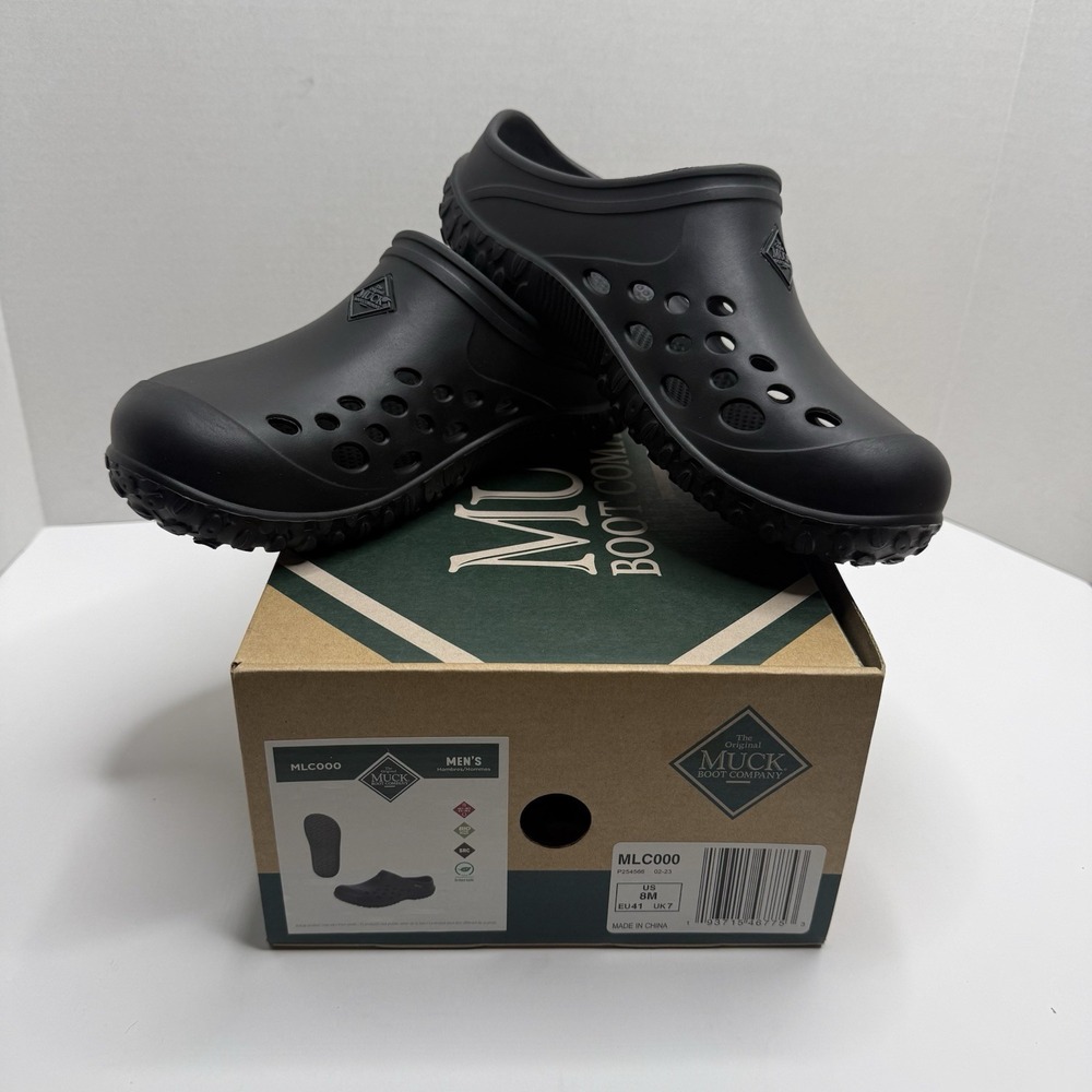 Muck Boot Muckster Lite Clog Black Mens Size 8 Garden Shoes MLC000